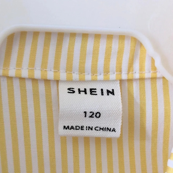 Girls SHEIN Multi Color Button Front Shirt - Picture 5 of 6
